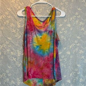 VOGO Athletica Yellow Pink Sleeveless Tank Top